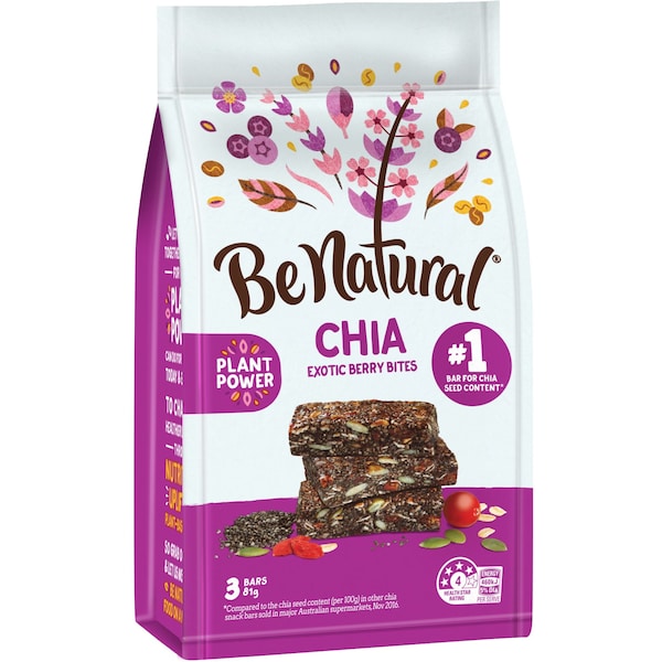 Be Natural Chia Berry Bites 3 Pack
