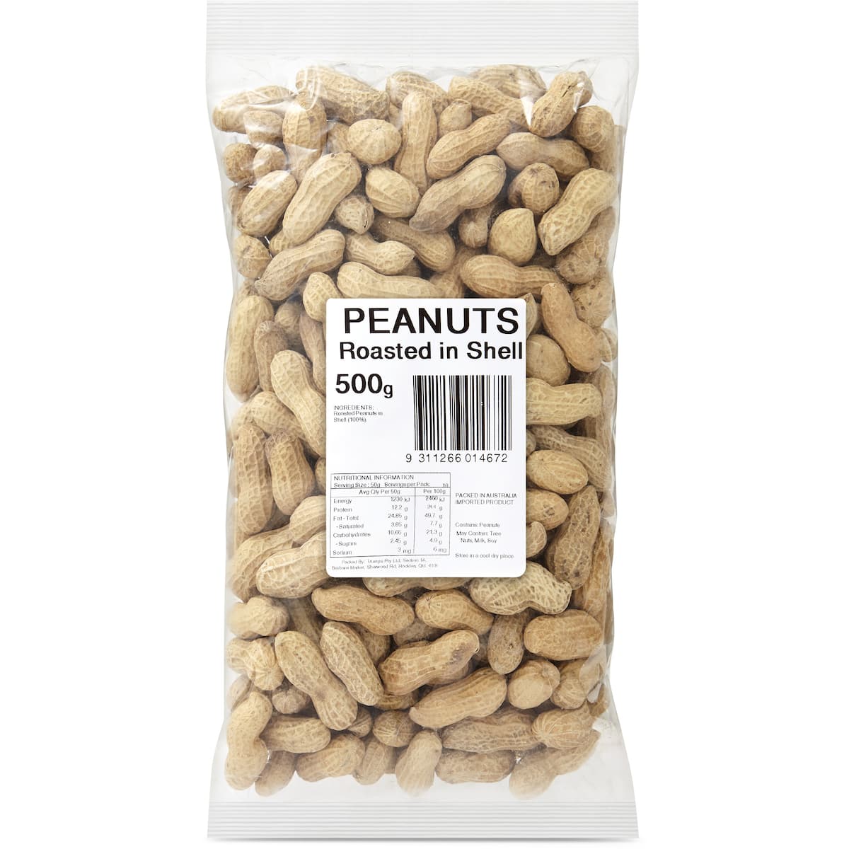Woolworths Peanuts Roasted In Shell 500g bunch