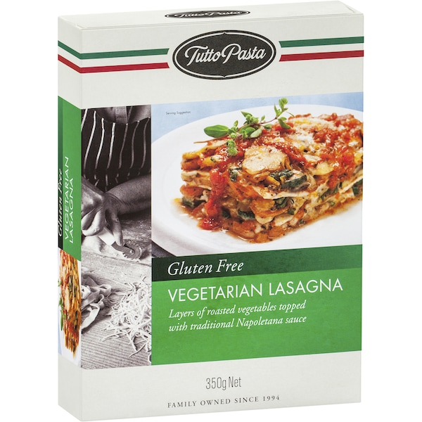 Tutto Pasta Gluten Free Vegetarian Lasagne 350g