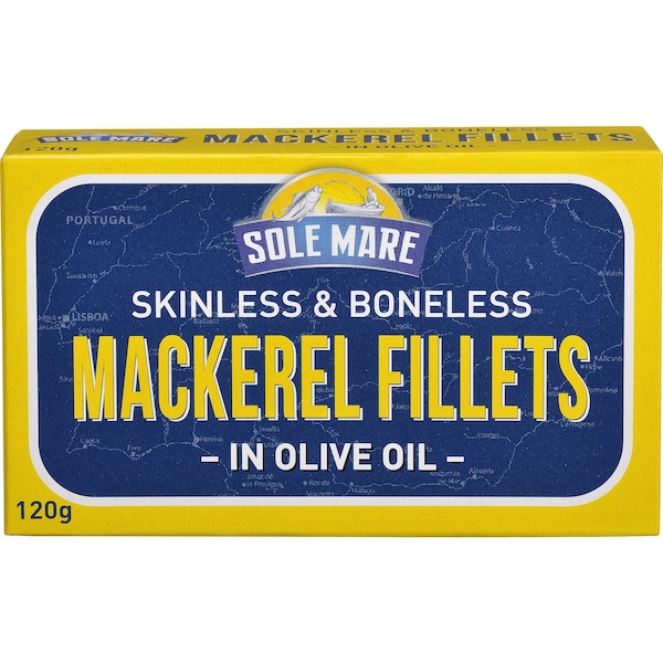 Sole Mare Mackerel Fillets In Olive Oil 120g
