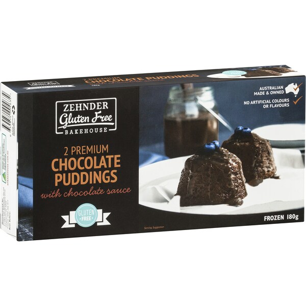 Zehnder Gluten Free Chocolate Puddings 2x90g