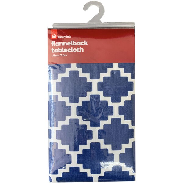 Essentials Flannelback Tablecloth 150cm x 260cm Each