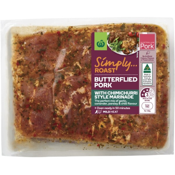 Woolworths Simply Roast Pork Chimichurri Style Min. 700g