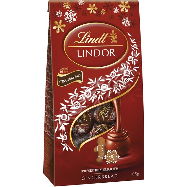Lindt Lindor Ginger Bread Pouch Bag Pouch Bag Limited Edition 105g