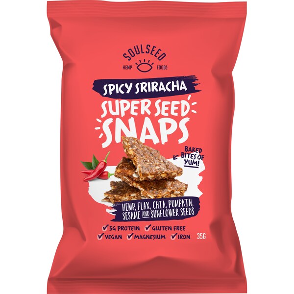 Soul Seed Super Seed Snaps Spicy Sriracha 35g