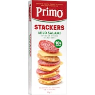 Primo Stackers Mild Salami Cheddar Cheese & Crackers