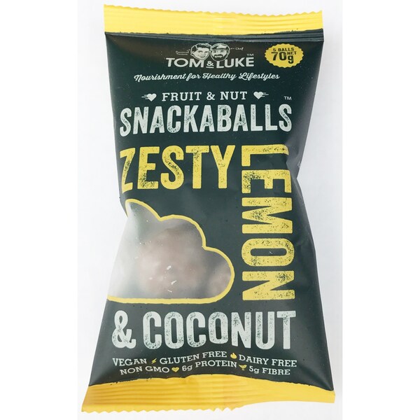 Tom & Luke Snackaballs Zesty Lemon 70g