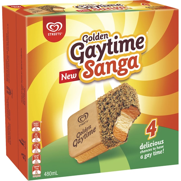 Golden Gaytime Ice Cream Sanga 480mL