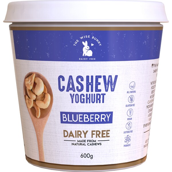 Wise Bunny Cashew Yoghurt Blueberry 600g