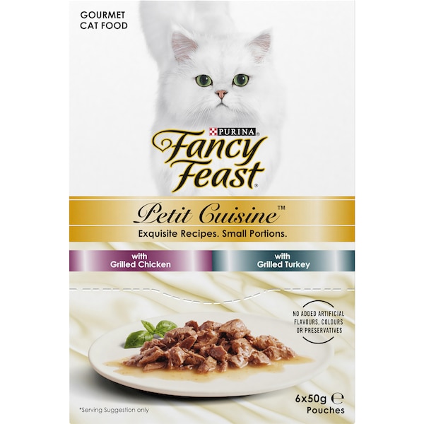 Fancy Feast Adult Petit Cuisine Chicken Turkey Grilled Wet Cat Food 50g x 6 pack