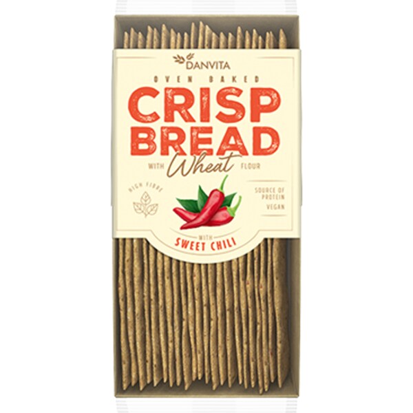 Danvita Crisp Bread Sweet Chili 130g
