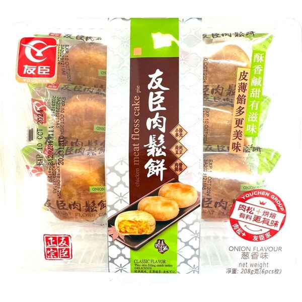 You Chen Chicken Meat Floss Cake Pie 6 pack