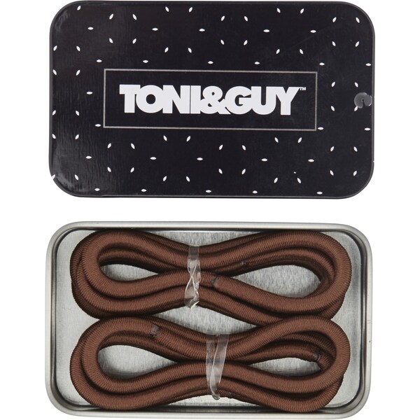 Toni & Guy 4Mm Hair Elastic Brown 10 pack