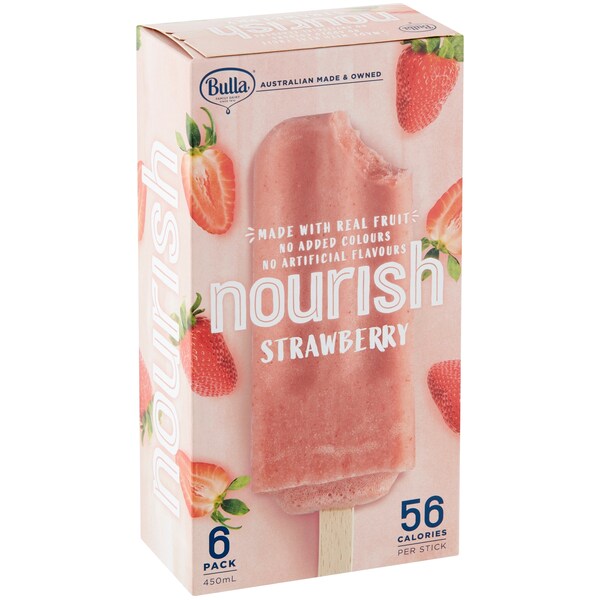 Bulla Nourish Strawberry Sticks 6 pack