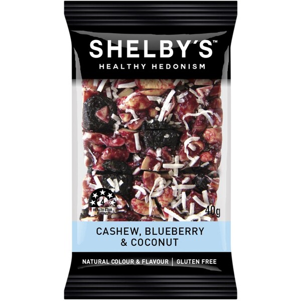Shelby's Cashew Blueberry & Coconut Bar 40g