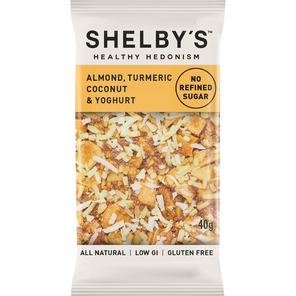 Shelby's Almond Turmeric Coconut & Yoghurt Bar 40g