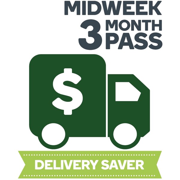 Midweek Delivery Saver Pass For Senior Card Holders 3 Months (= $13.34/Mth On Orders Over $100)