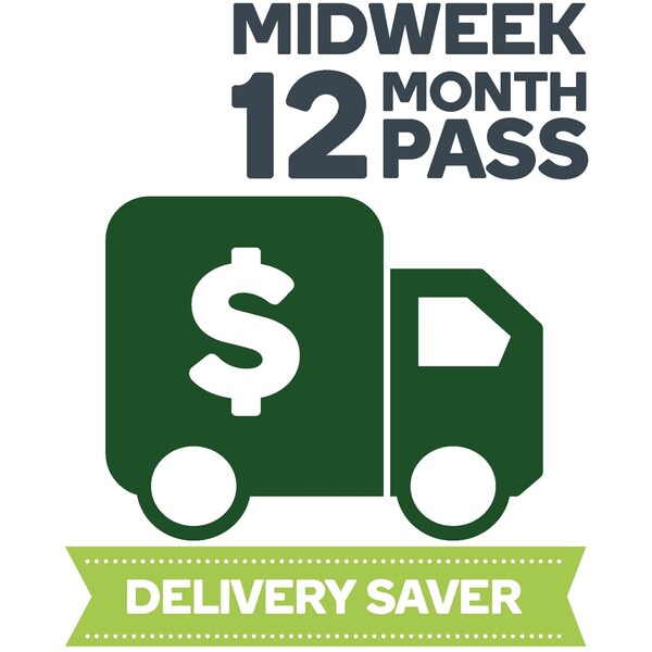 Midweek Delivery Saver Pass For Senior Card Holders 12 Months (= $8.25/Mth On Orders Over $100)
