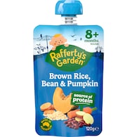 Rafferty's Garden Brown Rice Bean & Pumpkin Baby Food Pouch 8+ Months