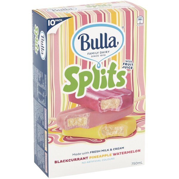 Bulla Watermelon Pineapple & Blackcurrant Splits 10 Pack