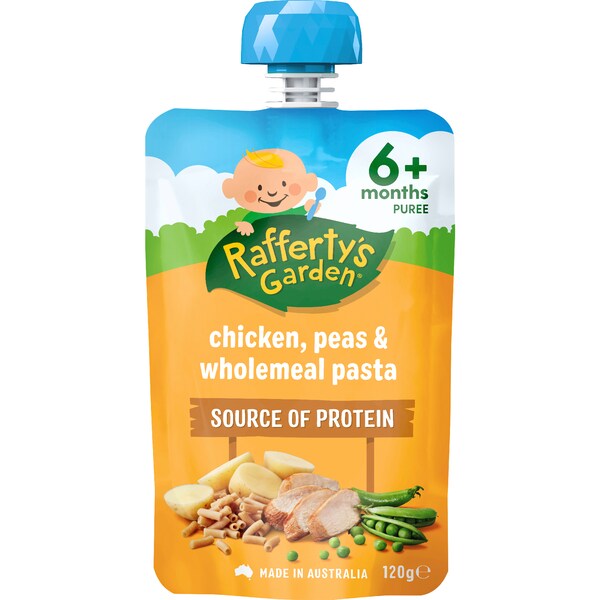 Rafferty's Garden Chicken Peas & Wholemeal Pasta 6M 120g