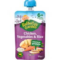 Rafferty's Garden Baby Food Pouch Chicken Vegetables & Rice 6+ Months
