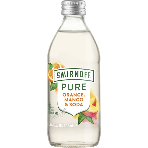 Smirnoff Pure Vodka Orange Mango & Soda 300ml