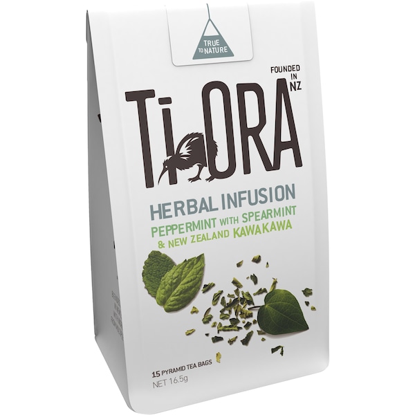 Ti Ora Herbal Infusion Peppermint Spearmint & Kawakawa 15 Pack