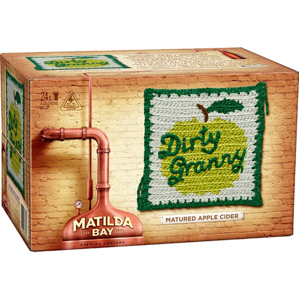 Matilda Bay Dirty Granny Apple Cider Bottles 345mL x 24 case