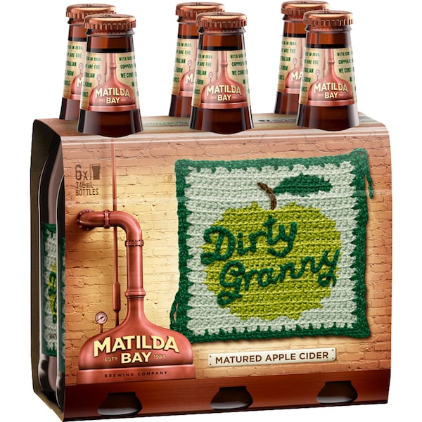 Matilda Bay Dirty Granny Apple Cider Bottles 345mL x 6 pack