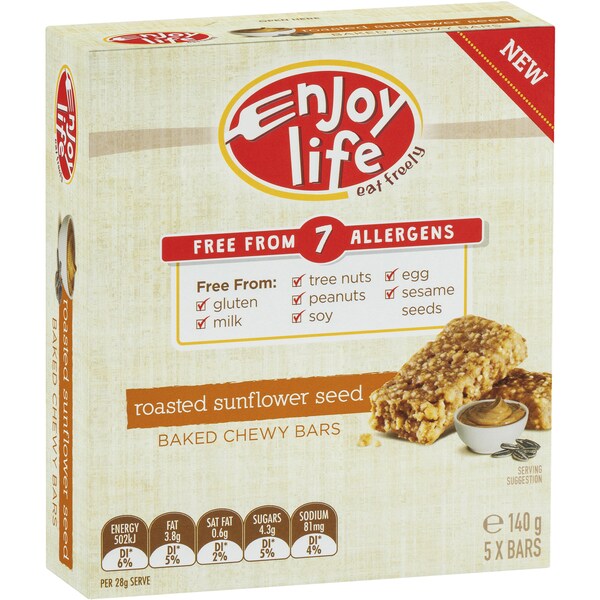 Enjoy Life Sunflower Seed Chewy Bar 140g
