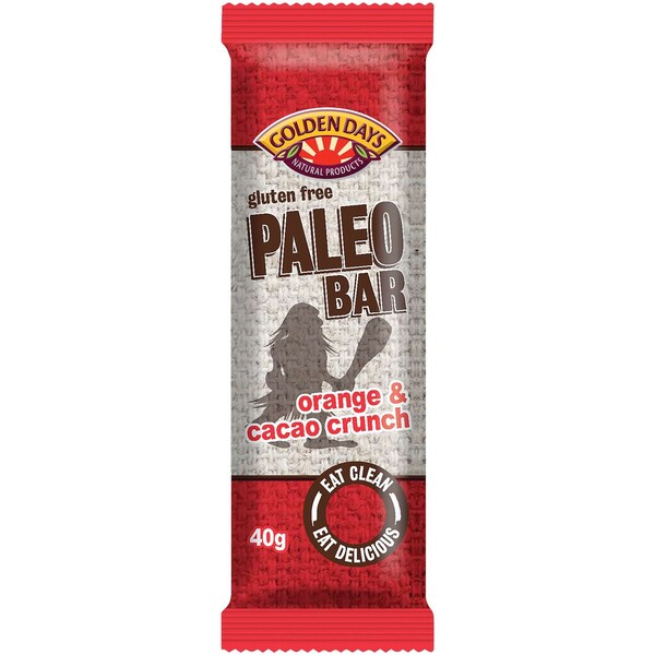 Golden Days Paleo Bar Orange & Cacao 40g