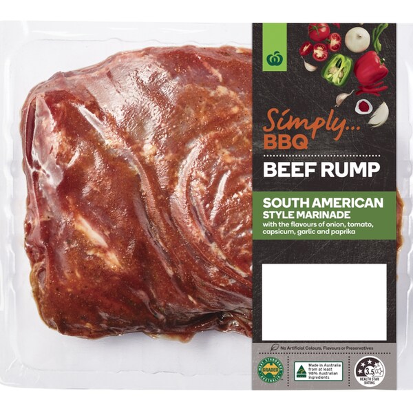 Woolworths Simply Bbq South American Style Beef Rump 750g - 1.2kg