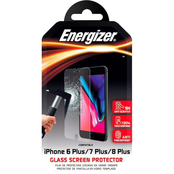 Energizer Glass Screen Protector Iphone 6/7/8 Plus Each