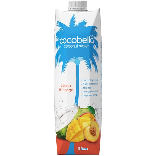 Cocobella Coconut Water Peach/Mango 1l