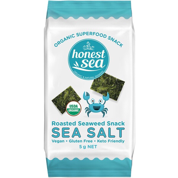 Honest Sea Roasted Seaweed Snack Sea Salt 5g