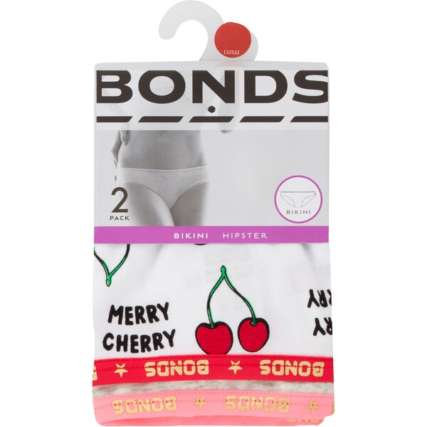 Bonds Ladies Hipster Bikini Xmas Size 12 2 Pack