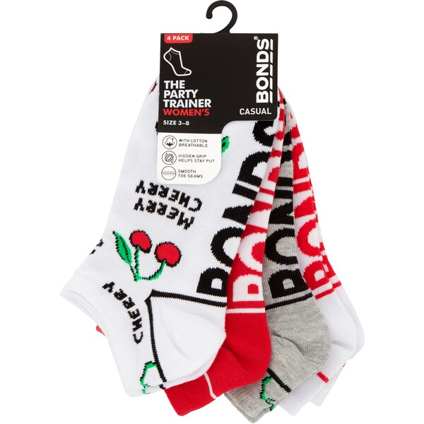 Bonds Ladies Trainers x-Mas Sizes 3 To 8 4 Pack