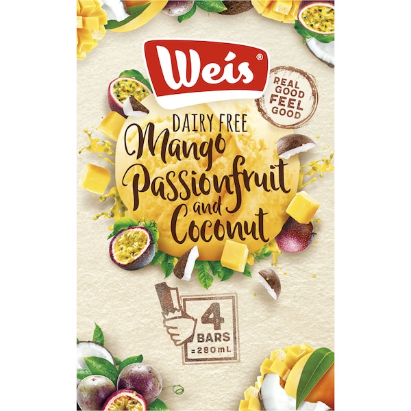 Weis Real Good Feel Good Mango Passionfruit Coconut 4x120ml