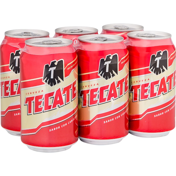 Tecate Lager Cans 355mL x 6 pack
