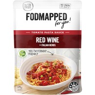 Fodmapped For You Red Wine & Italian Herbs Tomato Pasta Sauce