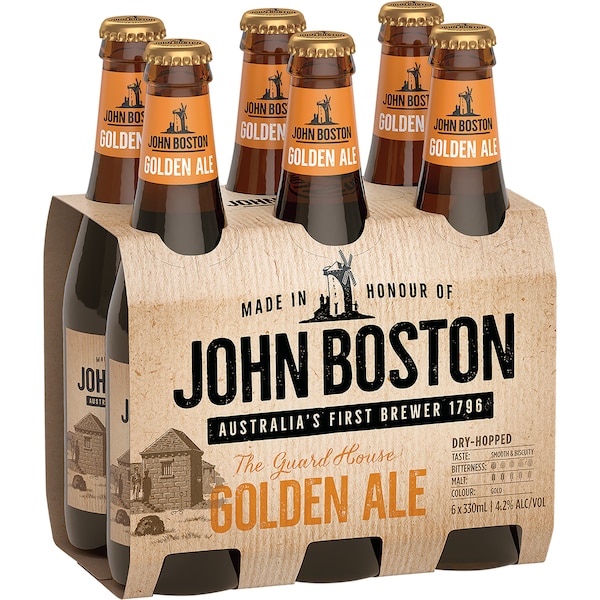 John Boston The Guardhouse Golden Ale Bottles 330mL x 6 pack