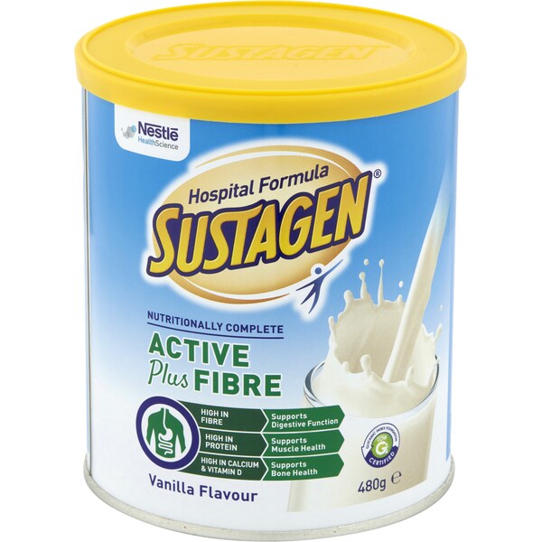Sustagen Hospital Formula Active Plus Fibre Vanilla Flavour 480g