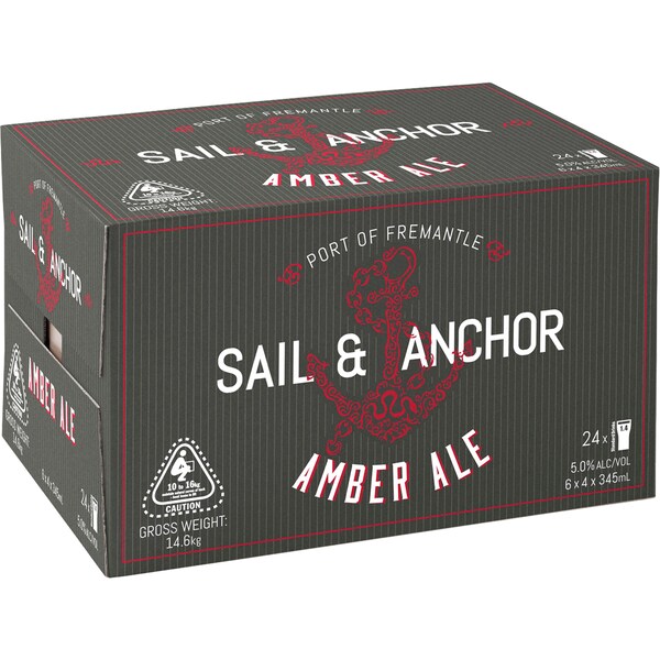 Sail & Anchor Amber Ale Bottles 24x345ml Case