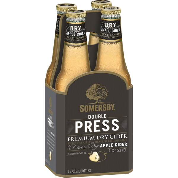 Somersby Apple Cider Double Press Prem Dry Bottles 4x330ml Pack