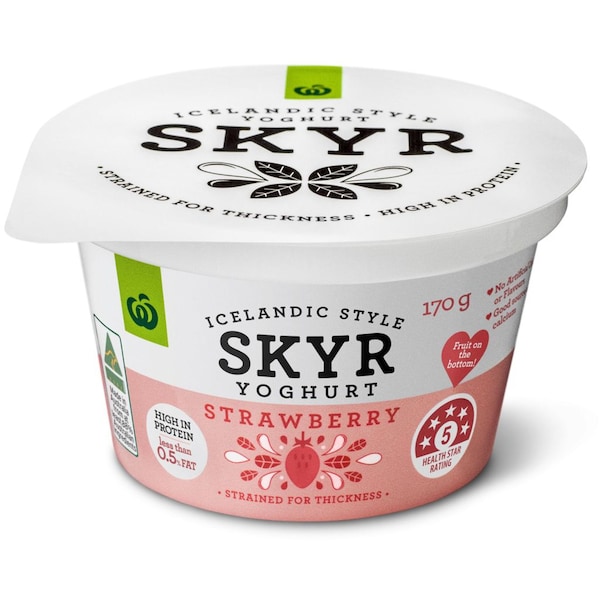 Woolworths Skyr Strawberry Yoghurt 170g