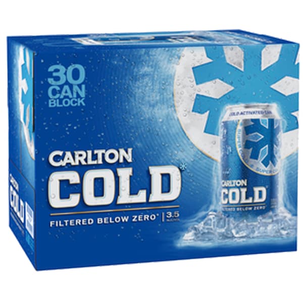 Carlton Cold Lager Cans 375mL x 30 case