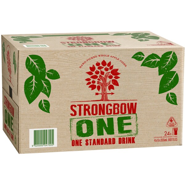 Strongbow Apple Cider One Bottles 24x355ml Case