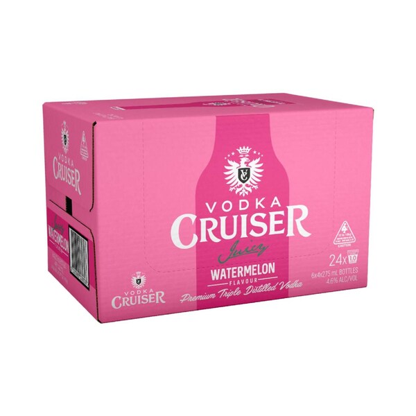 Vodka Cruiser Vodka Juicy Watermelon 275mL x 24 case