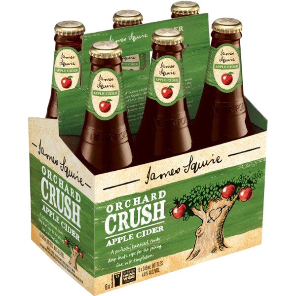 James Squire Apple Cider Orchard Crush Bottles 345mL x 6 pack